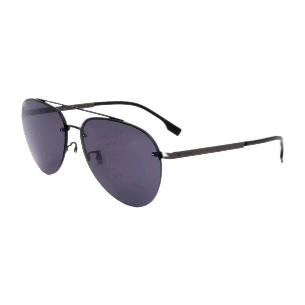 Hugo Boss Aviator Sunglasses Titanium Temples 1537/F/SK Dark Ruth Black NEW $286
